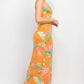 Scoop Tropical Print Maxi Dress