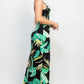 Scoop Tropical Print Maxi Dress