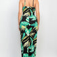 Scoop Tropical Print Maxi Dress