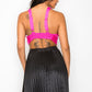 Smock V-neck Satin Bra Top