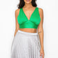 Smock V-neck Satin Bra Top