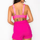 Smock V-neck Satin Bra Top