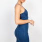 Front Button Cami Denim Dress