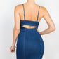 Front Button Cami Denim Dress