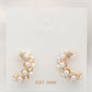 Pearl Bead Open Circle Earring