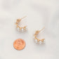 Pearl Bead Open Circle Earring
