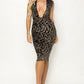 Sexy Deep V Neck Sleeveless Short Dress