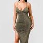 Metallic Glitter Sweetheart Dress