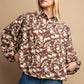 Floral Print Button Down Blouse