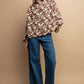 Floral Print Button Down Blouse