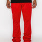 Solid Flare Stacked Track Pants