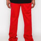 Solid Flare Stacked Track Pants