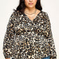 Satin Animal Babydoll Blouse