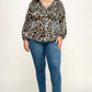 Satin Animal Babydoll Blouse