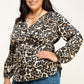 Satin Animal Babydoll Blouse