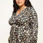 Satin Animal Babydoll Blouse