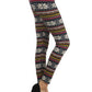 Fair Isle Printed, High Waist Knit Leggings