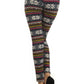 Fair Isle Printed, High Waist Knit Leggings