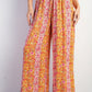 Floral Print Gauze Palazzo Pants