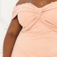 Pearl Bead Off The Shoulder Plus Size Maxi Dress