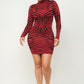 Aminal Jacquard Midi Dress W/ Lurex