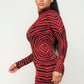 Aminal Jacquard Midi Dress W/ Lurex