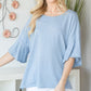 Flared Sleeve Basic Shortsleeve Top
