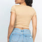 Short Sleeve Roundneck Crop Top
