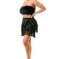 Fringe Metallic Skirt